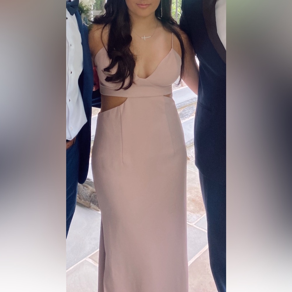 bloomingdales maxi pink dress